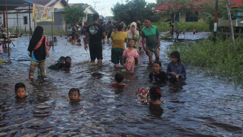 WADUH..!! Titik Banjir di Palangka Raya Meluas
