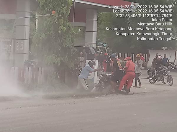 Motor Pelangsir Terbakar di Sampit, Motornya malah Disembunyikan